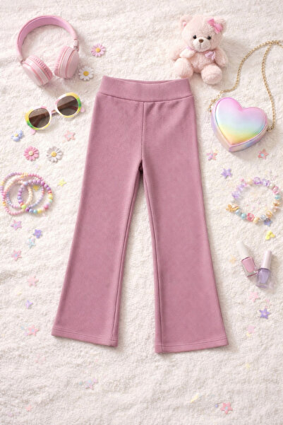 Moonbelle Kız Çocuk Gül Kurusu, Fitilli, içi müflonlu, Yüksek Bel, Esnek ve Y...