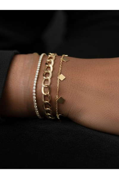 SOSYETEZGAHI 3-Piece Bracelet Set Waterway