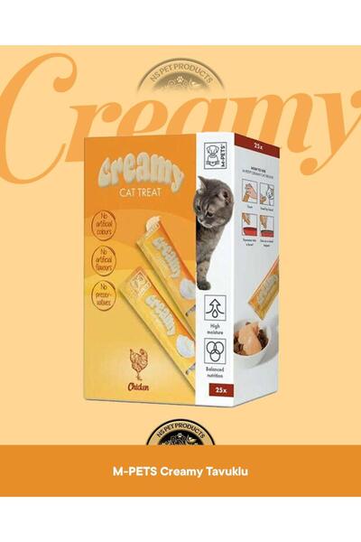 M-PETS Creamy Tavuklu Kedi Krema Ödül Maması 25x15 gr