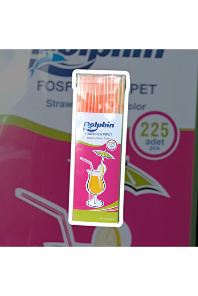 Dolphin منفاخ فسفوري 4 ألوان 24 سم 225 قطعة