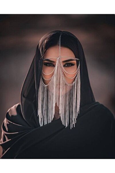 Ravinity Yılbaşı Zincir Peçe, Festival Dans Dansöz Yüz Aksesuarı