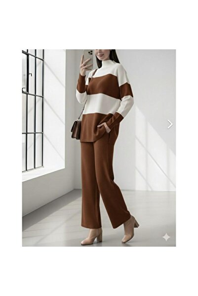 Abalı Yeni sezon kışlık triko 2li takım Durk park Nalan model