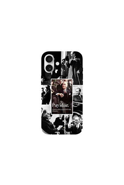 Bektas HomeOffice جراب هاتف فاخر بنمط أتاتورك مخملي من الداخل متوافق مع آيفون 16