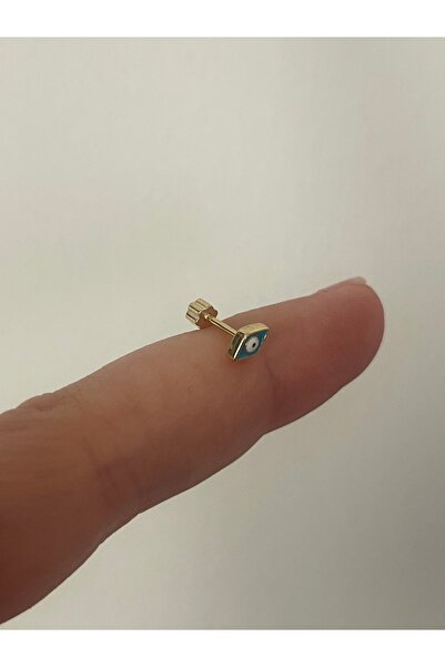denizden silver Mavi göz gümüş piercing