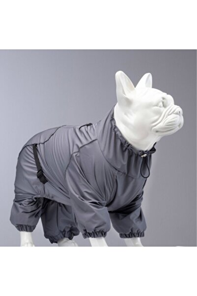 O Dog معطف واق من المطر للكلاب من ليندو دوجز كواترو فويد، لون رمادي، مقاس 6