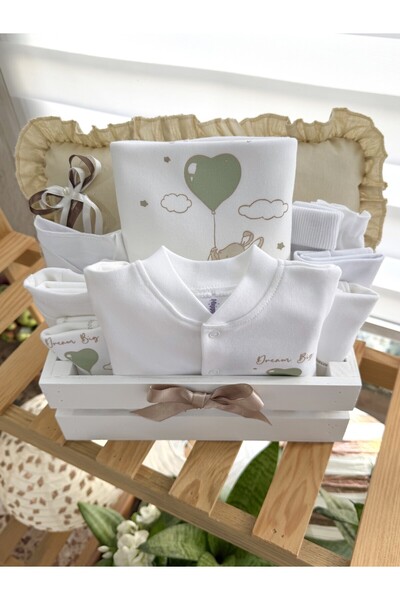 Happy Moon Bebek kıyafetleri unisex hediye sepeti yenidoğan hastane çıkışı tu...