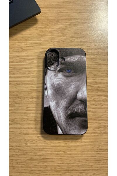 Bektas HomeOffice جراب هاتف فاخر بنمط أتاتورك مخملي من الداخل متوافق مع آيفون 16