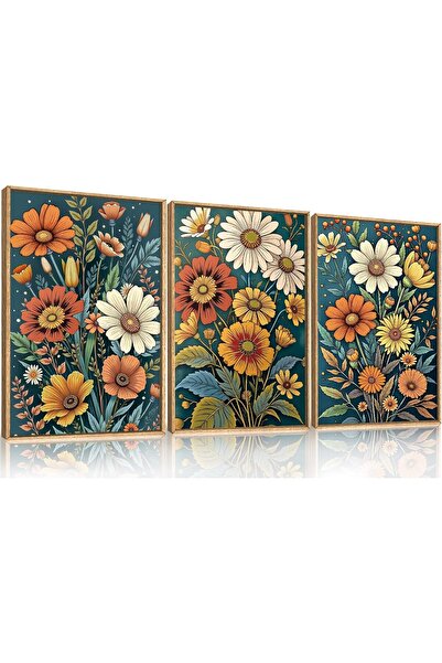 ALAYRA International لوحة فنية جدارية أنيقة تجريدية مؤطرة من القماش، مقاس 60 × 80 سم