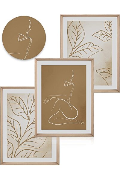 ALAYRA International لوحة فنية جدارية أنيقة تجريدية مؤطرة، مقاس 40 × 60 سم