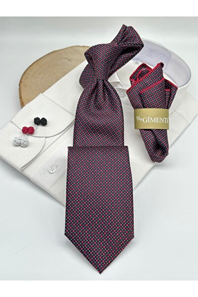 Gutiero ربطة عنق كلاسيكية منقوشة باللون الأحمر