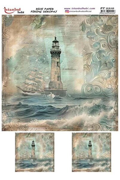 İstanbul Hobi Brass Decopage Paper 30X42Cm Pt-2210 Lighthouse
