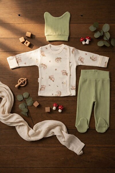 Minelia Kids Newborn 100% Cotton Koala Printed 3-Piece Hospital Release Baby ...