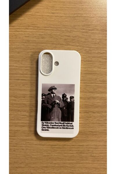 Bektas HomeOffice جراب هاتف فاخر بنمط أتاتورك مخملي من الداخل متوافق مع آيفون 16