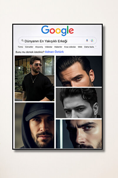 ERUMAR HOME Kişiye Özel Fotoğraflı İsimli Dünyanın En Yakışıklı Erkeği Tasarı...
