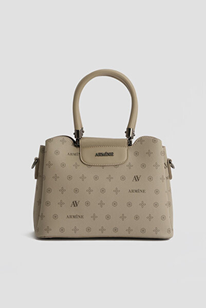Armine Shoulder & Hand Bag with Shoulder Strap 342 Mink Printed