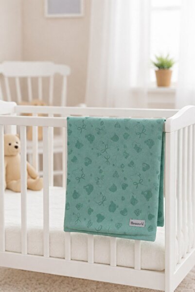 Minelia Kids بطانية أطفال من القطن الممشط 100% مقاس 90×78 سم – ناعمة وقابلة ل...