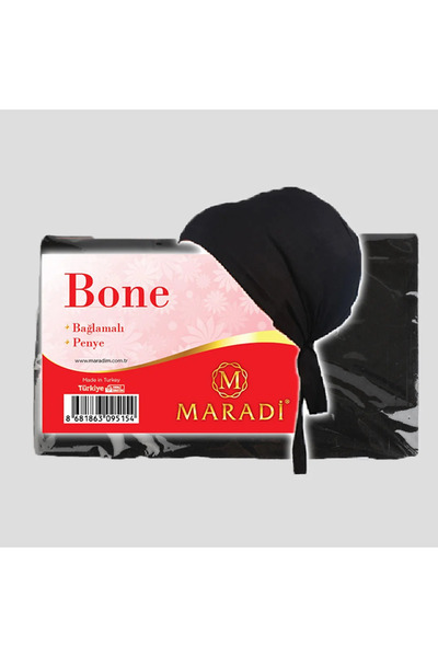 maradi Arkadan Bağlamalı Tesettür Bone (3 Adet)...Penye Kumaş Düz Bone...