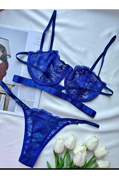 LİVA ÇAMAŞIR SAKS MAVİ İÇ ÇAMAŞIR TAKIMI