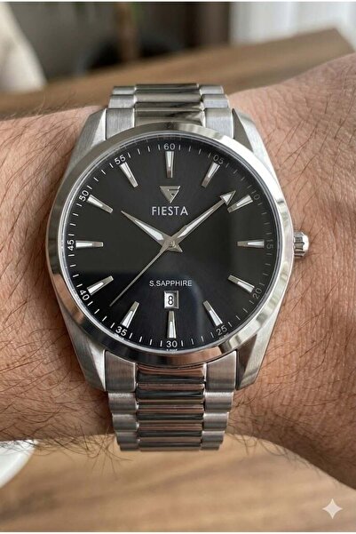 Fiesta Erkek Kol Saati | 41 mm Çelik Kasa, Çelik Kordon, Safir Cam, 5 ATM Su ...