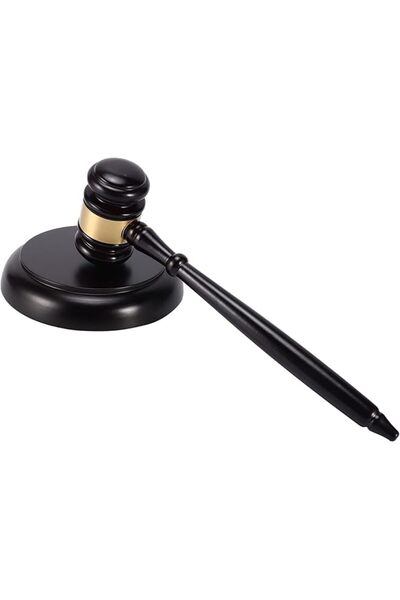 Promass Wooden judge's gavel auction hammer with sound block for attorney judge auction handwork