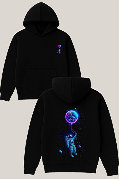 RawNox سترة رياضية بتصميم Astranot V4 باللون الأسود للجنسين قصة فضفاضة 3 Thre...