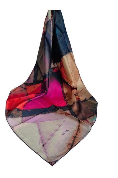 Aker Silk Crepe Satin Scarf Best of Series 7487701-323