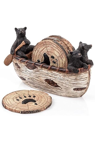 The Bros 5Pcs Bear Coasters Set
