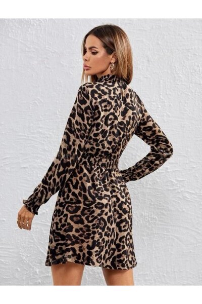 DRESSIFY WOMEN’S FASHION Rochie mini pentru femei, cu jumătate de gât cu mâne...