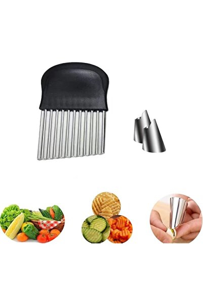 Goodern 3 PCS Stainless Steel Crinkle Cutter Set