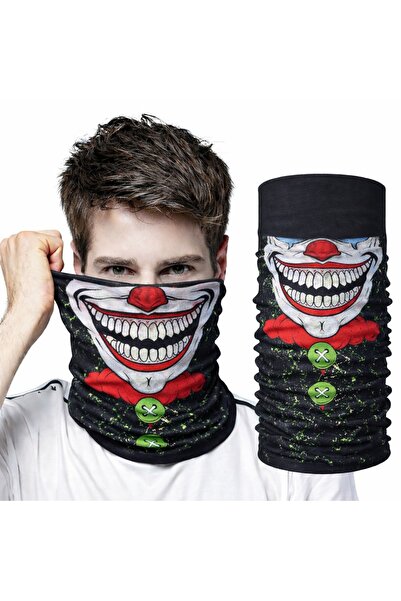 NW NessiWorld Joker Yüz Printed Baf Bandana - Multi-Purpose Neck Gaiter Banda...