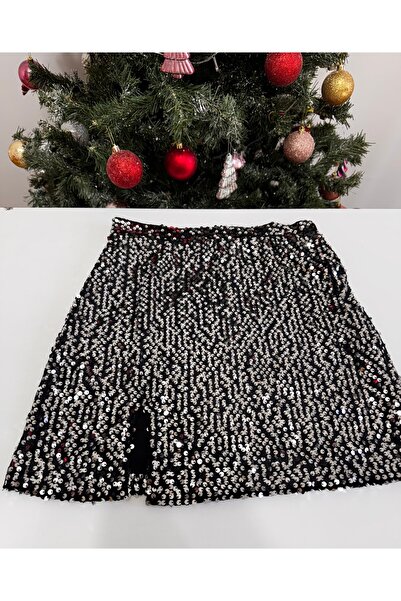 ARONA PUL PAYET YIRTMAÇLI MİNİ ETEK