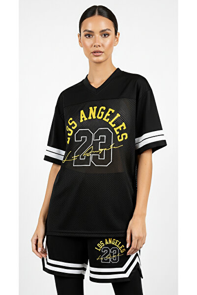 Future Mask Y2K Women's 2-Piece Set: T-shirt and shorts with a comfortable and stylish fit, front and back print, made of soft, stretchy polyester.