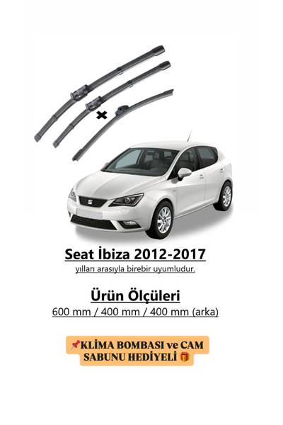 SEAT İBİZA 2012-2017 MODEL UYUMLU ÖN-ARKA SİLECEK TAKIMI