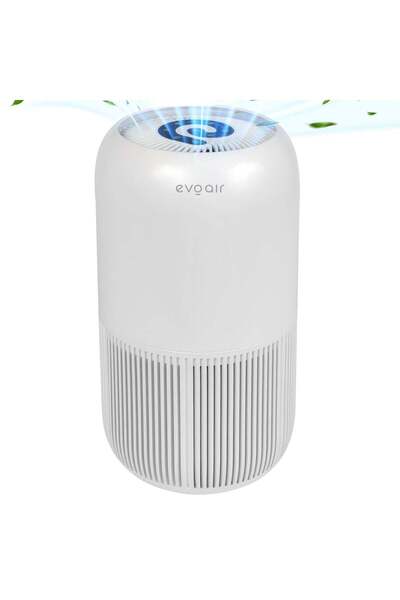 EvoAir Evoair Air Purifier, YuvoSpin, UV Lamp, True Hepa, Pollen/Pet Function, Ambient Light, White