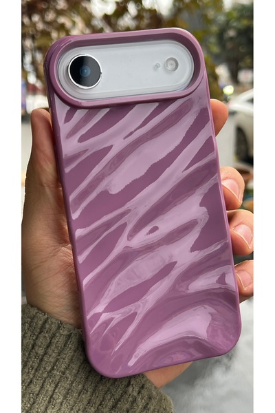 EDELFU آيفون 17 AİR - غطاء حماية مموج من السيليكون الناعم اللامع