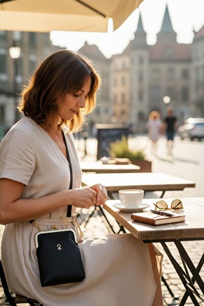 pololiza Τσάντα χιαστί ώμου πολλαπλών χρήσεων / Γυναικεία με χρυσά αξεσουάρ /...