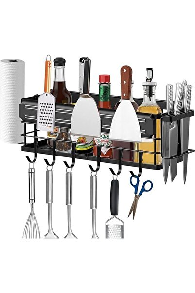 Arabest 6 In 1 BBQ with a Magnetic Tool Holder,Space Saving Grill Accessories,with Paper Towel Holder