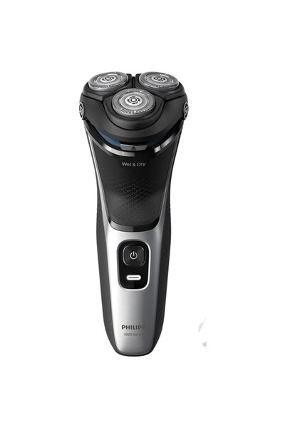 Philips Series 3000 S3143/00 Shaver, Wet&Dry, 60 min autonomy, 3 cutting elements, silver