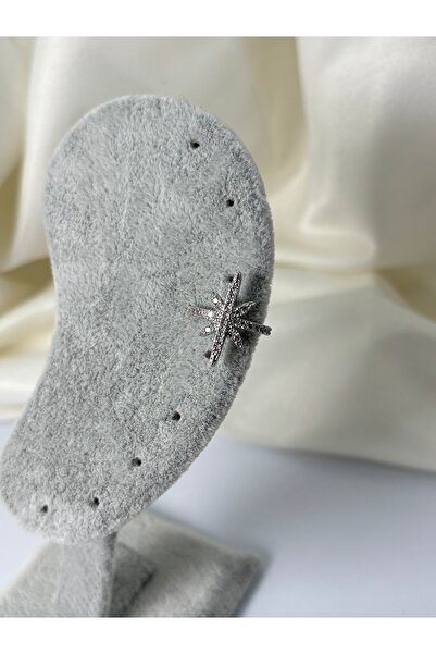 divakse Steel Earrings Cartilage Model North Star Zircon Silver