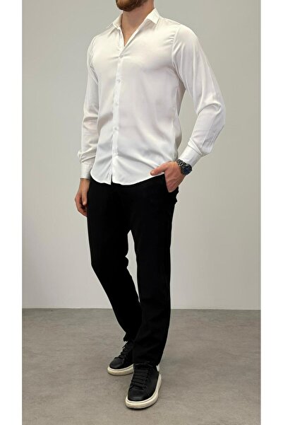 RIESGO PREMİUM İNCİ GÖMLEK BEYAZ