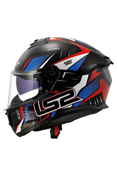 LS2 Stream 2 Tinux Fullface Motosiklet Kaskı Siyah-Kırmızı