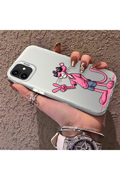 ucuc iPhone 11 Compatible Silicone Edge Acrylic Back Pink Cheetah Protective ...