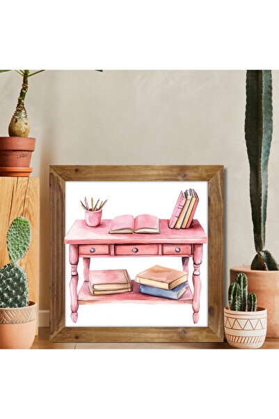 woodhomeworks One Piece Real Wood Framed Decor Pictură pătrată