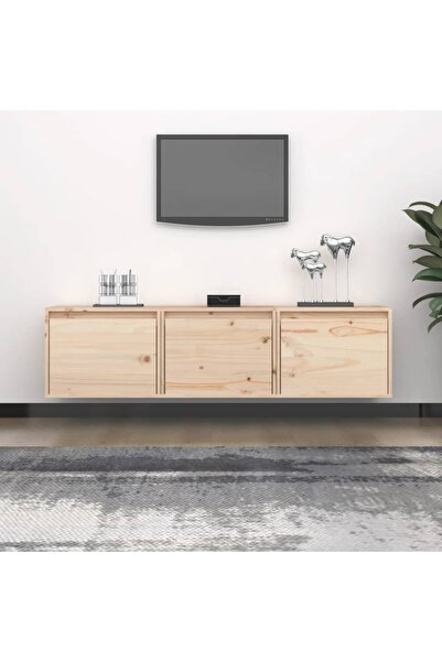 vidaxl TV Cabinets 3 pcs Solid Wood Pine