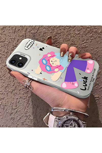 ucuc iPhone 11 Compatible Protective Silicone Edge Acrylic Back Dancer Case