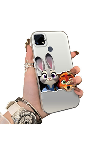 ucuc حافظة واقية من السيليكون المتوافقة مع هاتف Realme C25 ذات حافة أكريليك و...