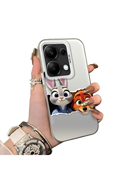 ucuc Xiaomi Redmi Note 14S Compatible Silicone Edge Acrylic Back Anime Charac...