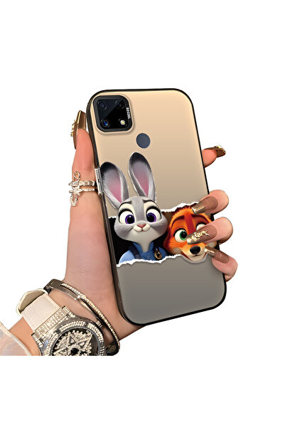 ucuc حافظة واقية من السيليكون المتوافقة مع هاتف Realme C25 ذات حافة أكريليك و...