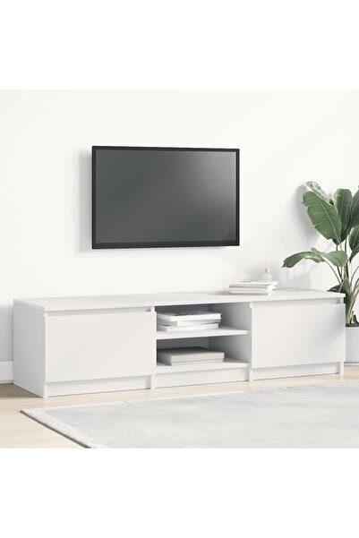 vidaxl TV Cabinet White 140x40x35.5 cm Engineered Wood