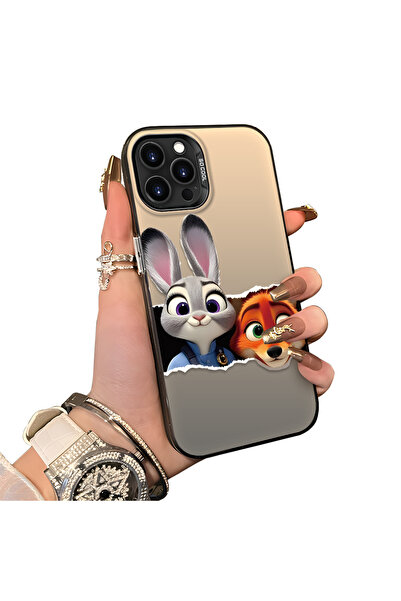 ucuc iPhone 14 Pro Uyumlu Silikon Kenar Akrilik Arka Anime Karakteri Koruyucu...